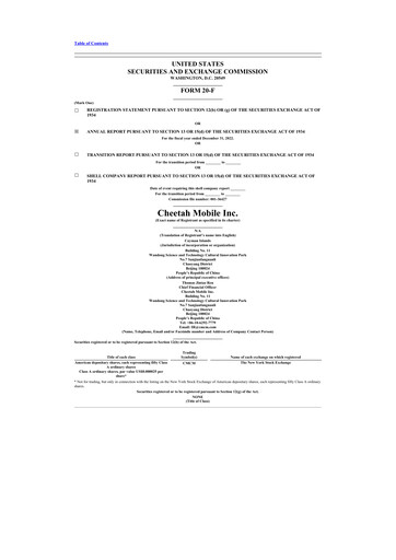 Thumbnail Cheetah Mobile
 20-F Annual Report 2022