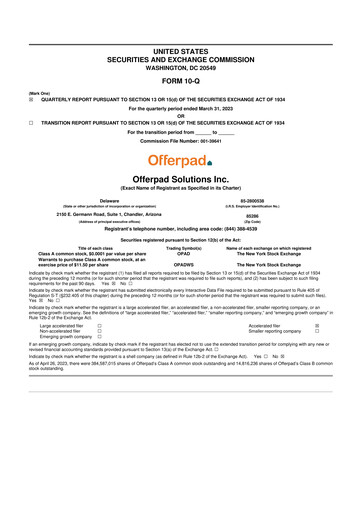 Thumbnail Offerpad 10-Q Quarterly Report FY2023 