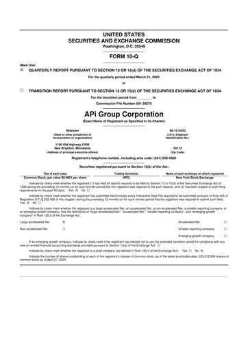 Vorschaubild APi Group 10-Q Quartalsbericht 2023 