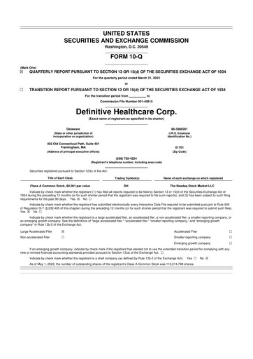Thumbnail Definitive Healthcare 10-Q Quarterly Report FY2023 