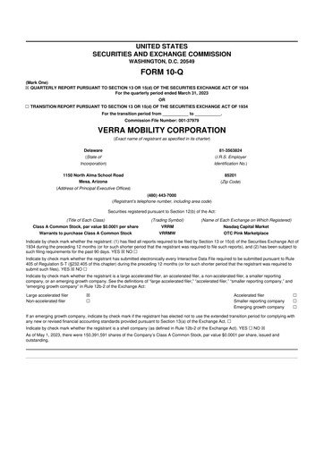 Thumbnail Verra Mobility 10-Q Quarterly Report FY2023 
