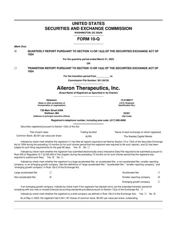 Thumbnail Rein Therapeutics 10-Q Quarterly Report FY2023 