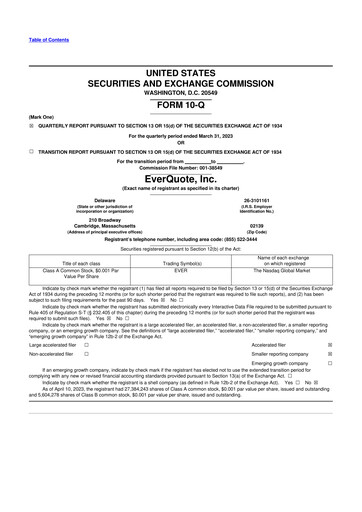 Thumbnail EverQuote 10-Q Quarterly Report FY2023 