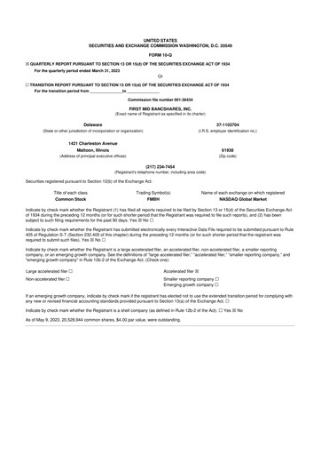 Vorschaubild First Mid Bancshares 10-Q Quartalsbericht 2023 