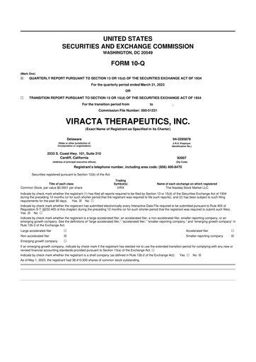 Vorschaubild Viracta Therapeutics 10-Q Quartalsbericht 2023 