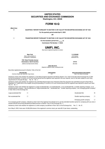Thumbnail Unifi 10-Q Quarterly Report FY2023 