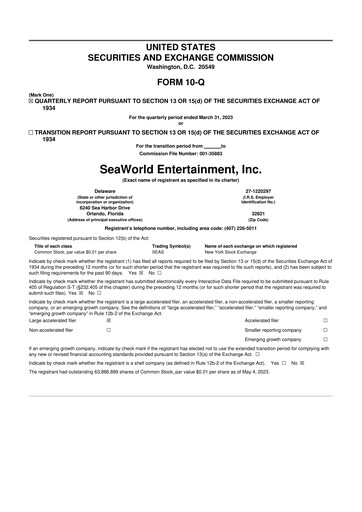 Thumbnail United Parks & Resorts 10-Q Quarterly Report FY2023 