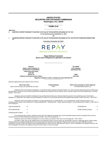 Thumbnail Repay Holdings 10-Q Quarterly Report FY2023 