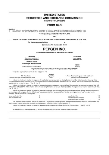Thumbnail PepGen 10-Q Quarterly Report FY 