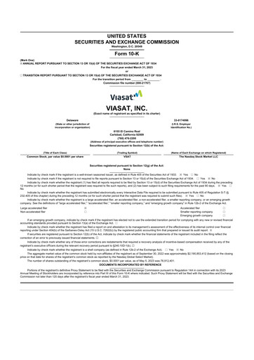 Thumbnail ViaSat 10-K Annual Report 2023