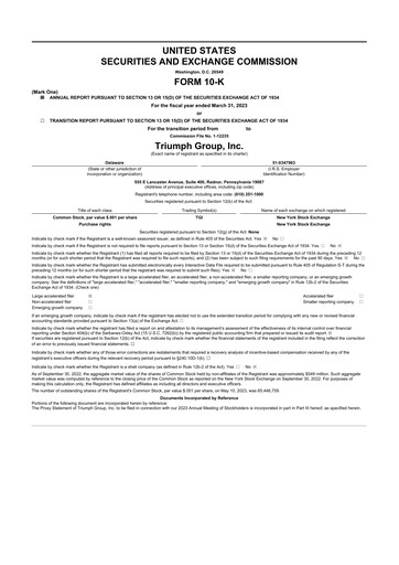 Thumbnail Triumph Group
 10-K Annual Report 2023