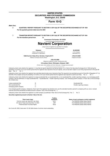 Thumbnail Navient 10-Q Quarterly Report FY2023 
