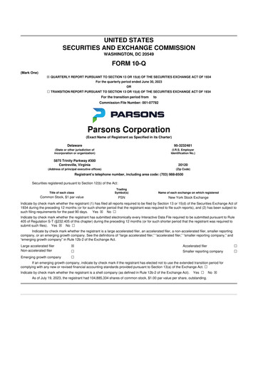 Thumbnail Parsons 10-Q Quarterly Report FY2023 