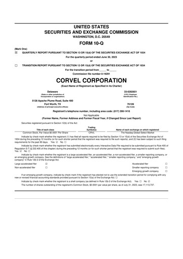 Thumbnail CorVel Corporation
 10-Q Quarterly Report FY2023 
