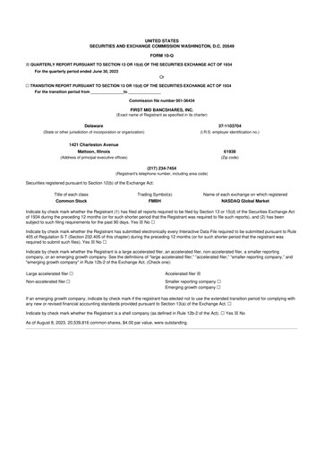 Vorschaubild First Mid Bancshares 10-Q Quartalsbericht 2023 