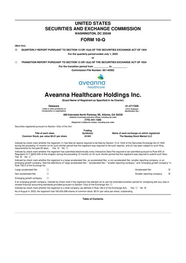 Thumbnail Aveanna Healthcare 10-Q Quarterly Report FY2023 
