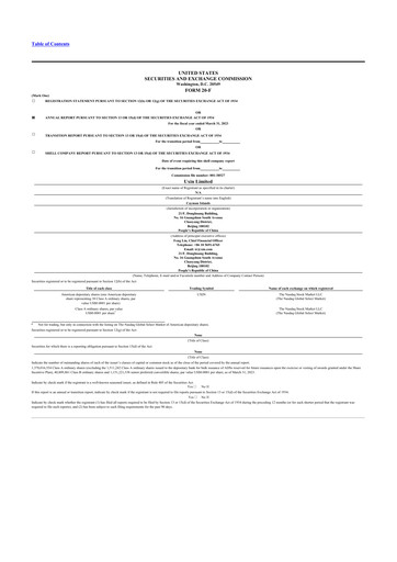 Thumbnail Uxin Limited 20-F Annual Report 2023