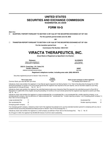 Vorschaubild Viracta Therapeutics 10-Q Quartalsbericht 2023 