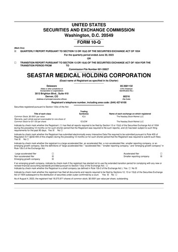 Vorschaubild SeaStar Medical  10-Q Quartalsbericht 2023 