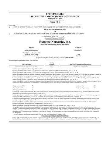 Thumbnail Extreme Networks
 10-K Annual Report 2023