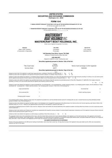 Thumbnail MasterCraft Boat 10-K Annual Report 2023