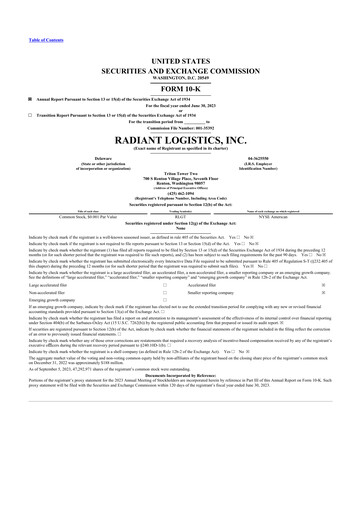 Thumbnail Radiant Logistics
 10-K Annual Report 2023