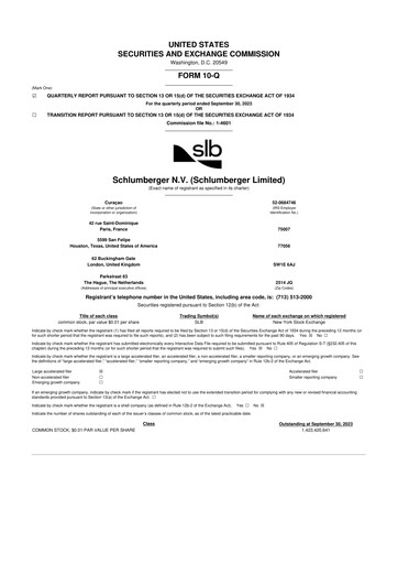 Thumbnail SLB (Schlumberger) 10-Q Quarterly Report FY2023 