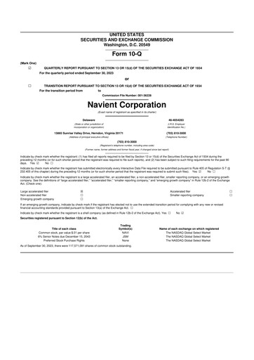 Thumbnail Navient 10-Q Quarterly Report FY2023 