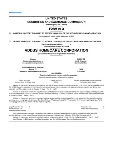 Thumbnail 
Addus HomeCare 10-Q Quarterly Report FY2023 