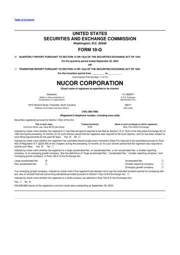 Thumbnail Nucor
 10-Q Quarterly Report FY2023 