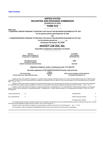 Vorschaubild Rocket Lab 10-Q Quartalsbericht 2023 