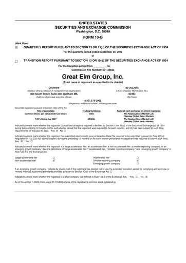Thumbnail Great Elm Group 10-Q Quarterly Report FY2024 