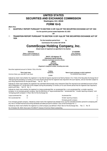 Thumbnail CommScope
 10-Q Quarterly Report FY2023 