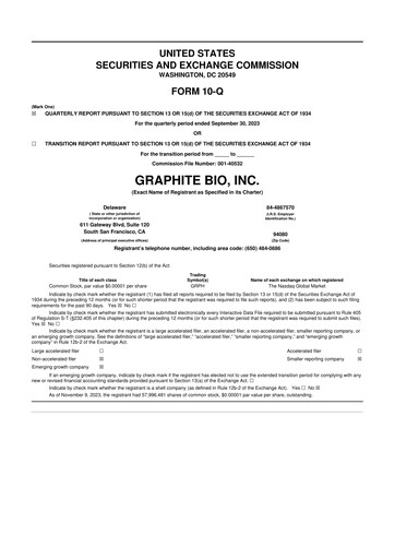 Thumbnail LENZ Therapeutics 10-Q Quarterly Report FY 