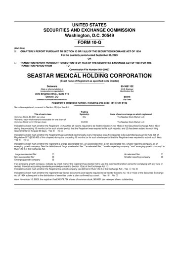 Vorschaubild SeaStar Medical  10-Q Quartalsbericht 2023 