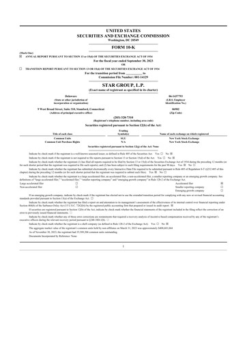 Thumbnail Star Group 10-K Annual Report 2023