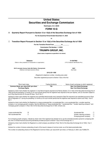 Thumbnail Triumph Group
 10-Q Quarterly Report FY2024 