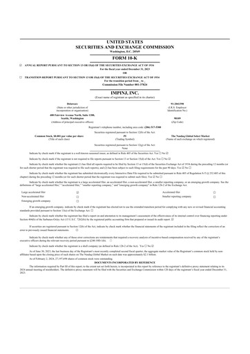 Thumbnail Impinj 10-K Annual Report 2023