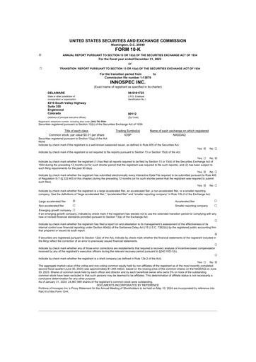 Thumbnail Innospec 10-K Annual Report 2023