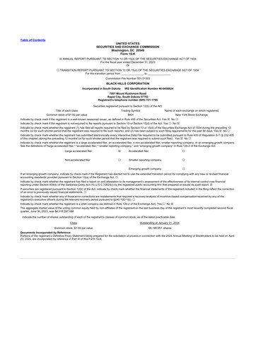 Thumbnail Black Hills 10-K Annual Report 2023