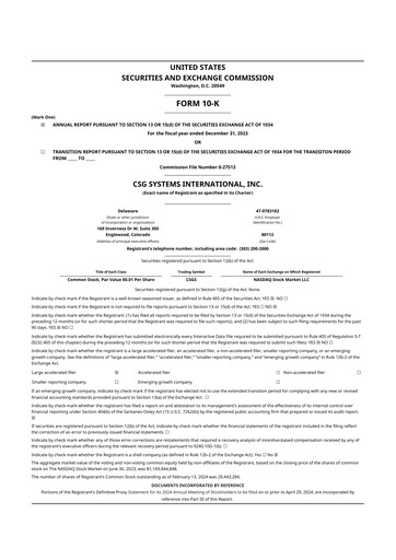 Thumbnail CSG International
 10-K Annual Report 2023