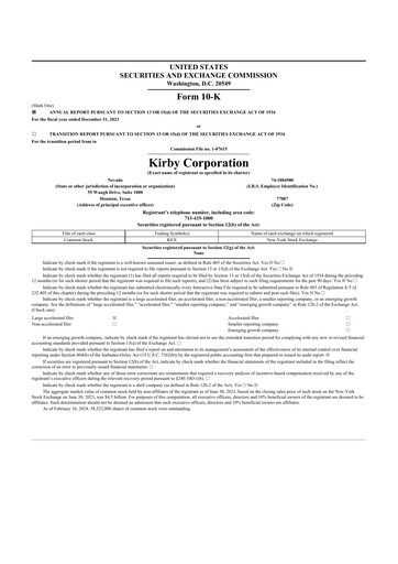 Thumbnail Kirby Corporation
 10-K Annual Report 2023