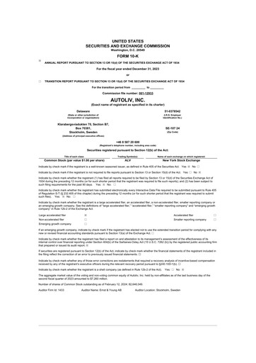 Thumbnail Autoliv 10-K Annual Report 2023