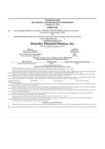 Thumbnail Donnelley Financial Solutions
 10-K Annual Report 2023