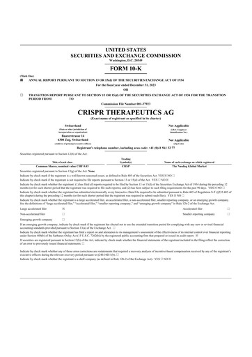 Thumbnail CRISPR Therapeutics 10-K Annual Report 2023