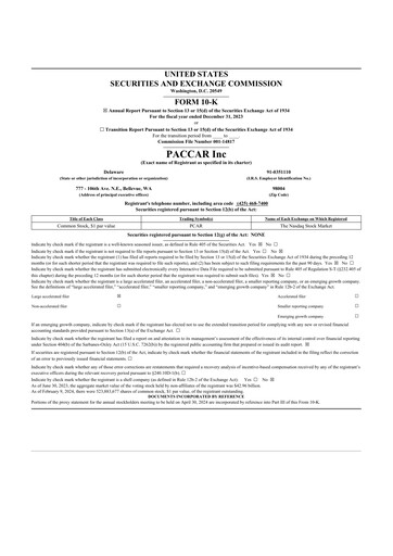 Thumbnail Paccar 10-K Annual Report 2023