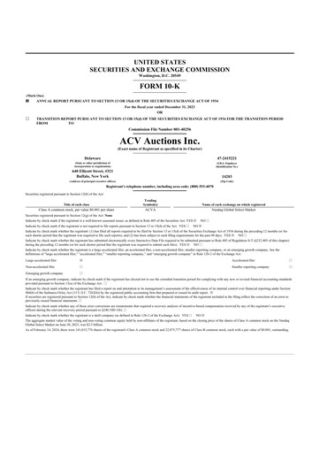 Thumbnail ACV Auctions 10-K Annual Report 2023