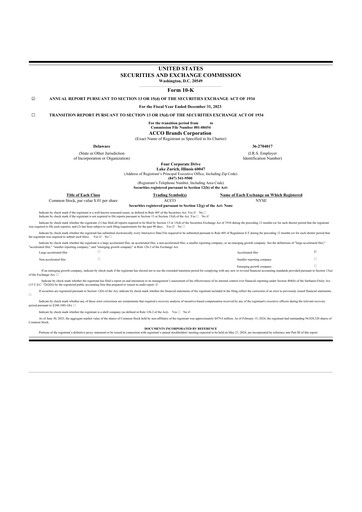 Thumbnail Acco Brands 10-K Annual Report 2023