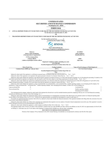 Thumbnail Enova International
 10-K Annual Report 2023