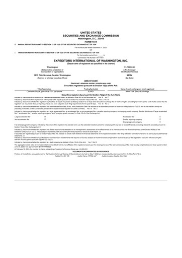 Thumbnail Expeditors International 10-K Annual Report 2023